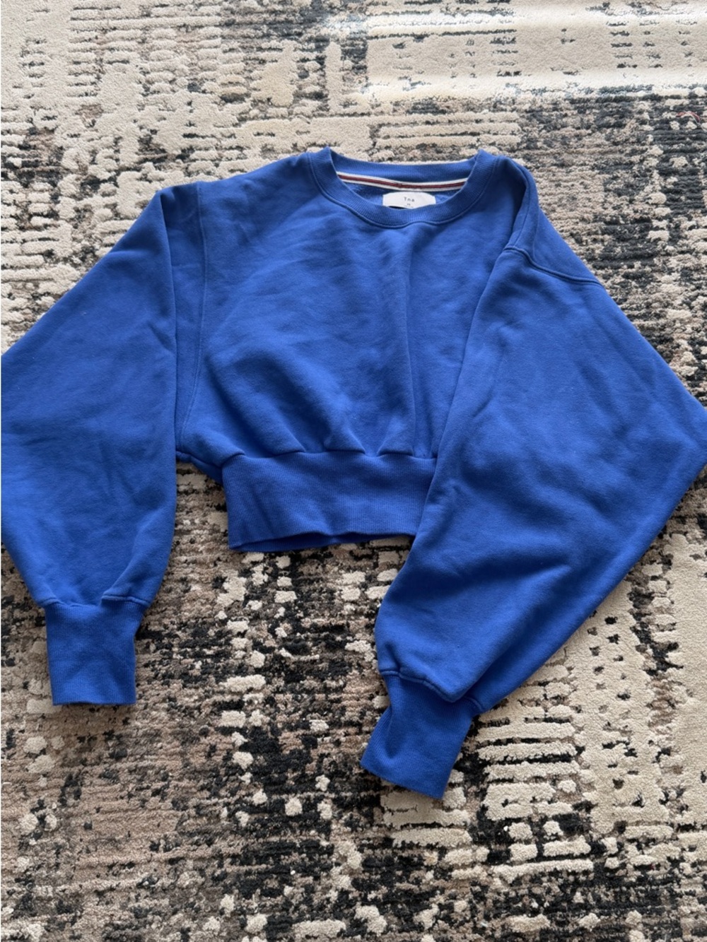 Aritzia TNA Cropped Royal Blue Sweatshirt